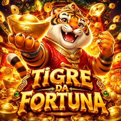 Tela do slot Fortune Tiger com tigre dourado e símbolos chineses nos rolos