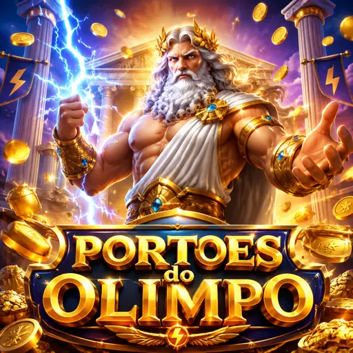 Slot Gates of Olympus com tema mitológico grego e Zeus ao fundo