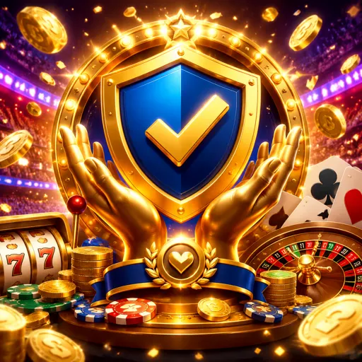 Ícone de jogo responsável com escudo de proteção ao jogador