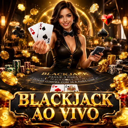 Mesa VIP de blackjack ao vivo com dealer em português